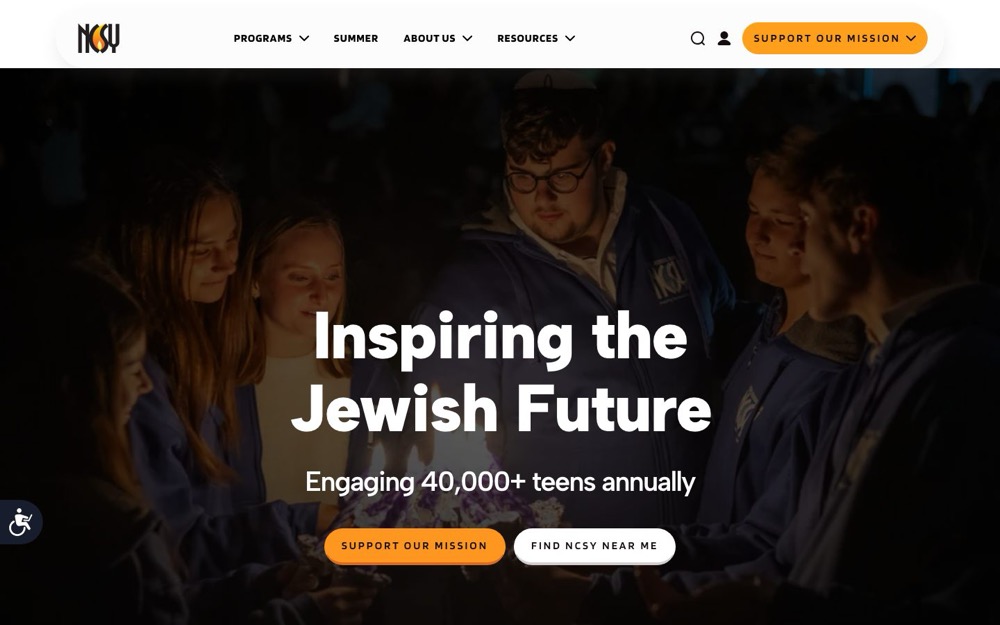 NCSY.org homepage