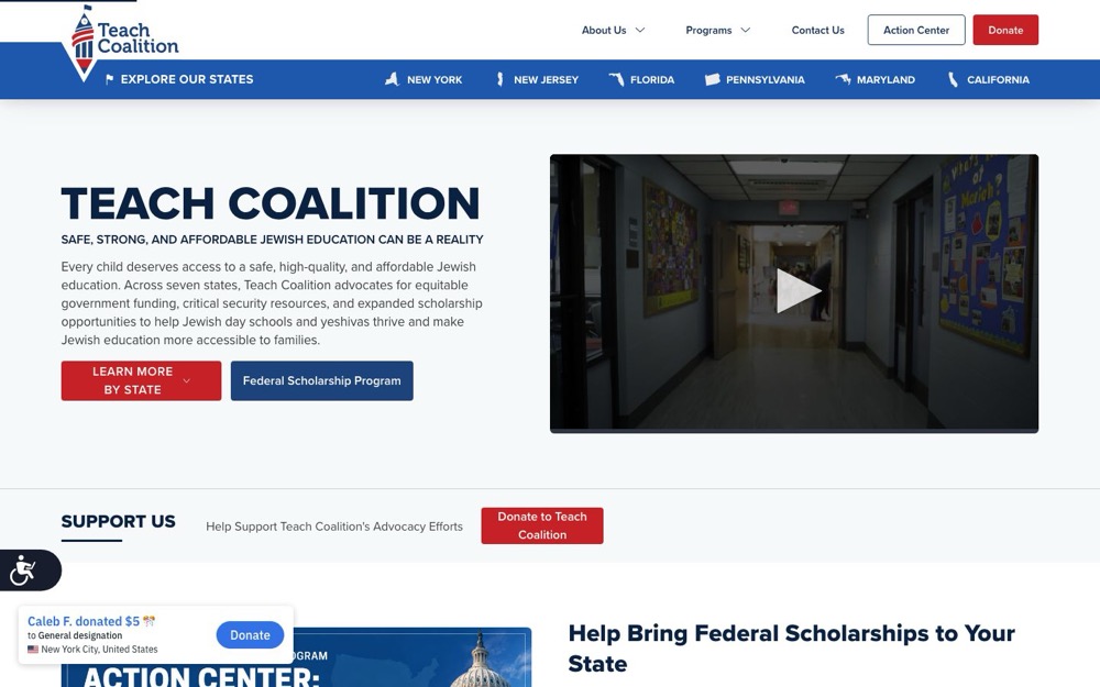Teach Coalition website
